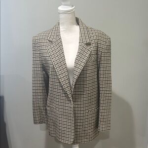 Elegant Houndstooth Blazer